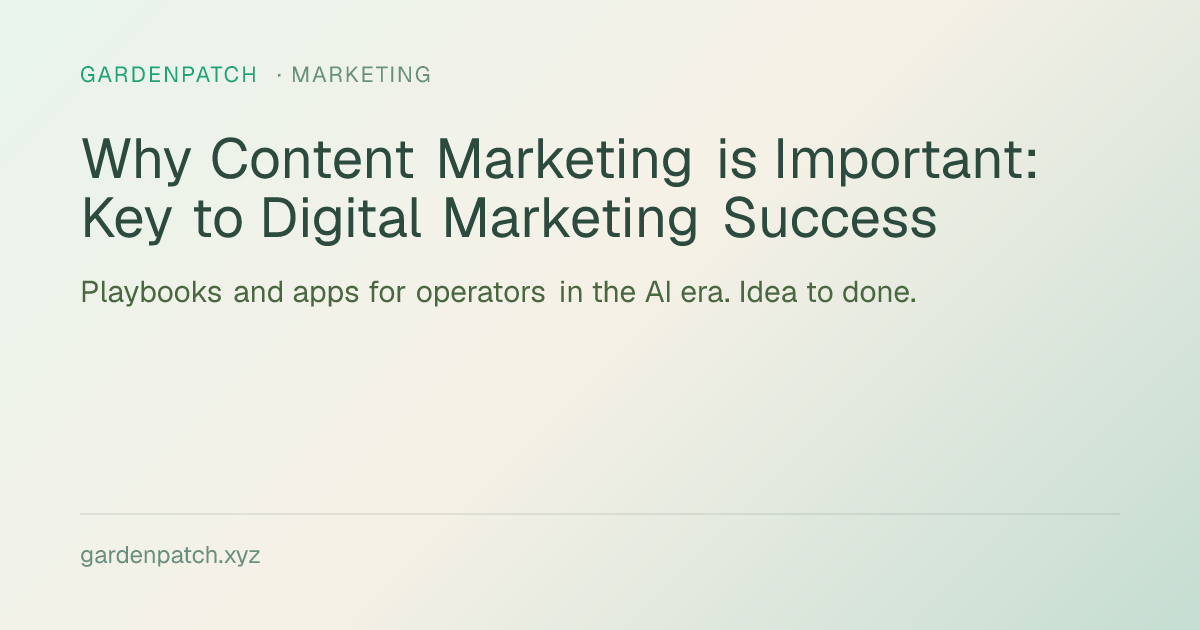 Why Content Marketing is Important: Key to Digital Marketing Success